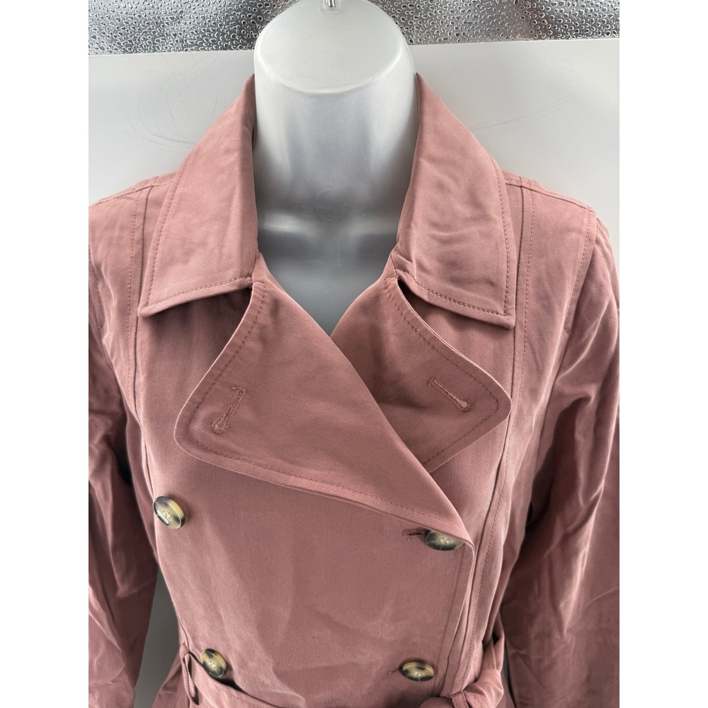 Club Monaco The Soft Trench Rose Double Breasted Belted Jacket XS MSRP278‎ NEW - Picture 8 of 13